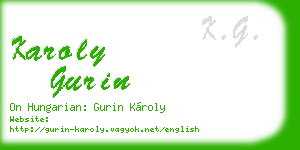 karoly gurin business card